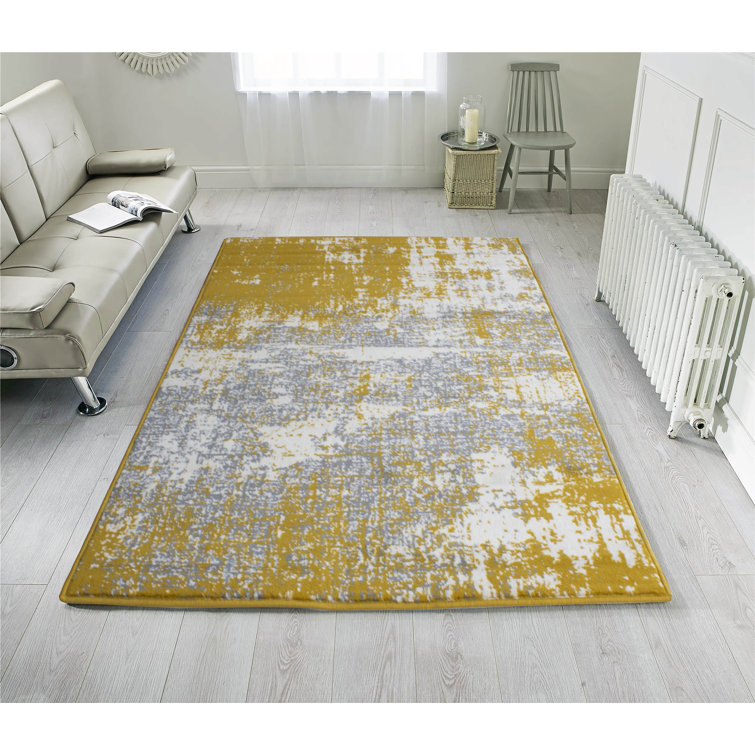 17 Stories Ochre/Grey Rug Wayfair.co.uk